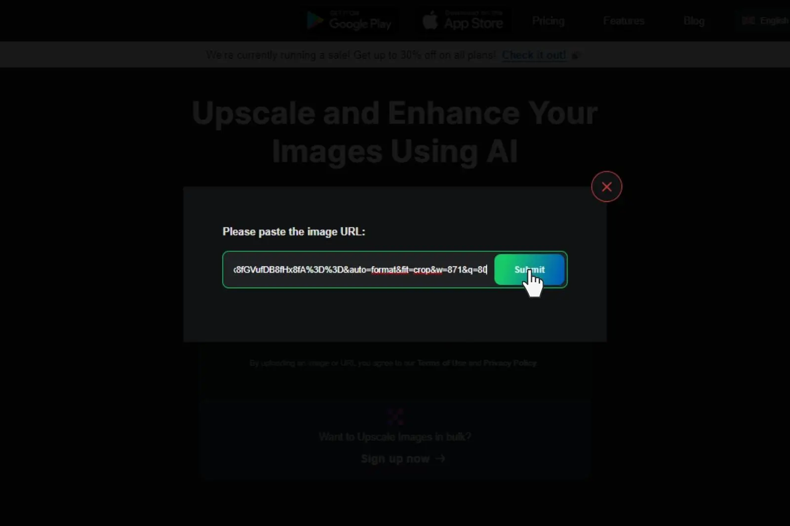 7th Step to Submit image URL