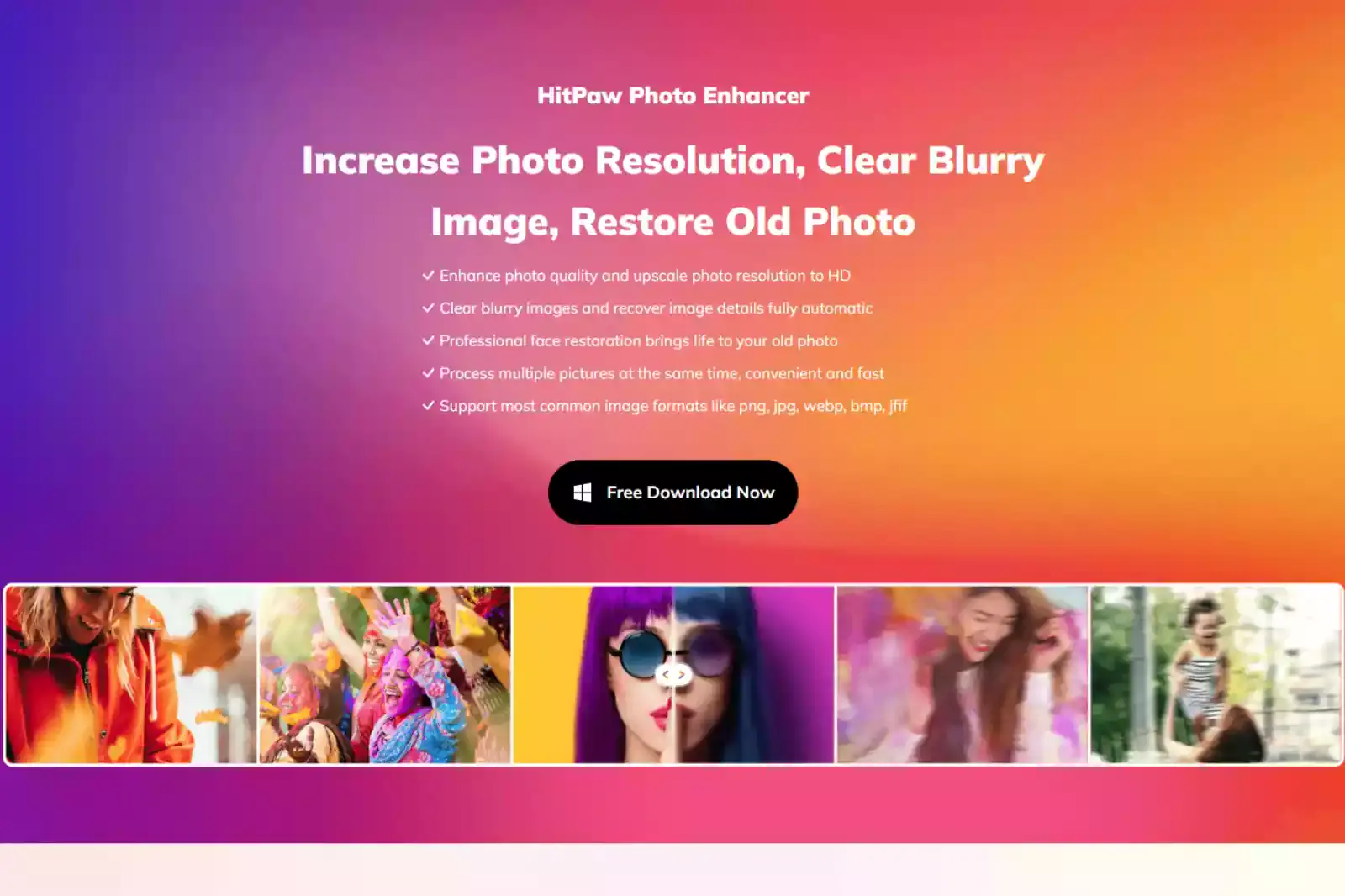 Home Page of HitPaw Photo Enhancer