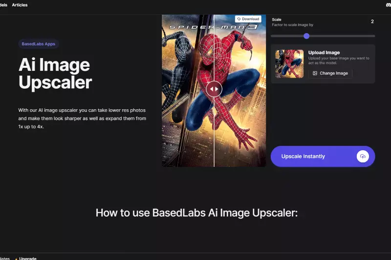 Home Page of Image Upscaler by BasedLabs