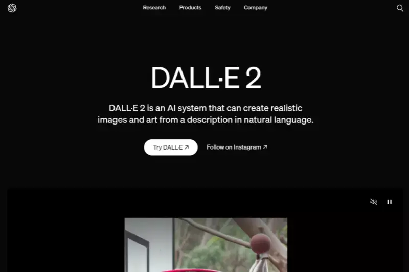 Home Page of DALL·E 2