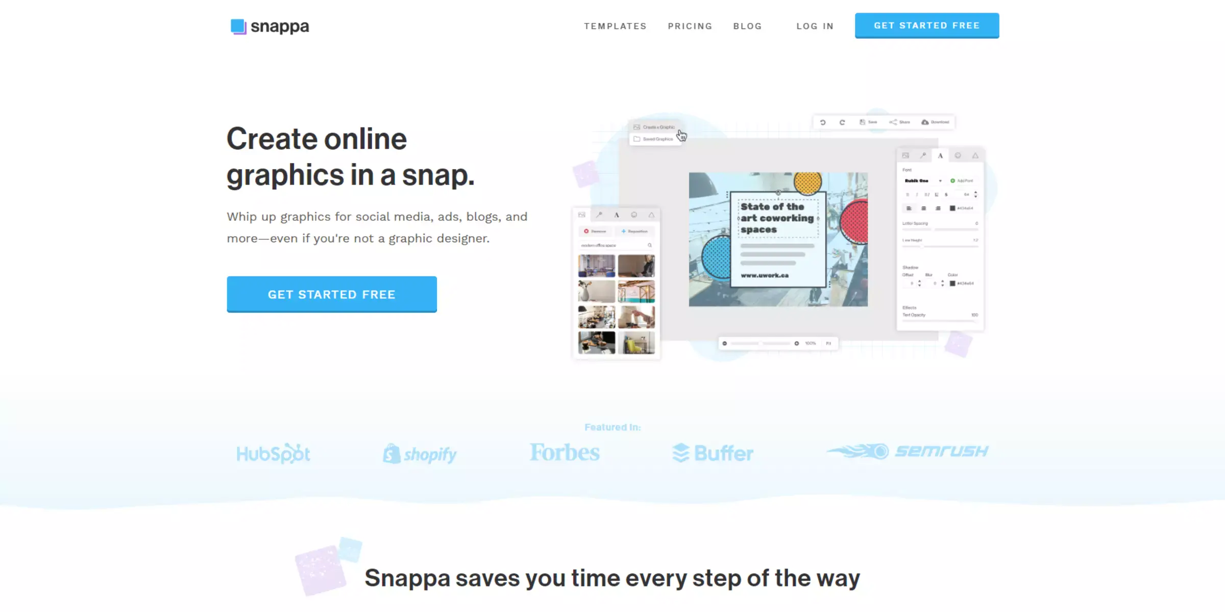 Home Page of Snappa