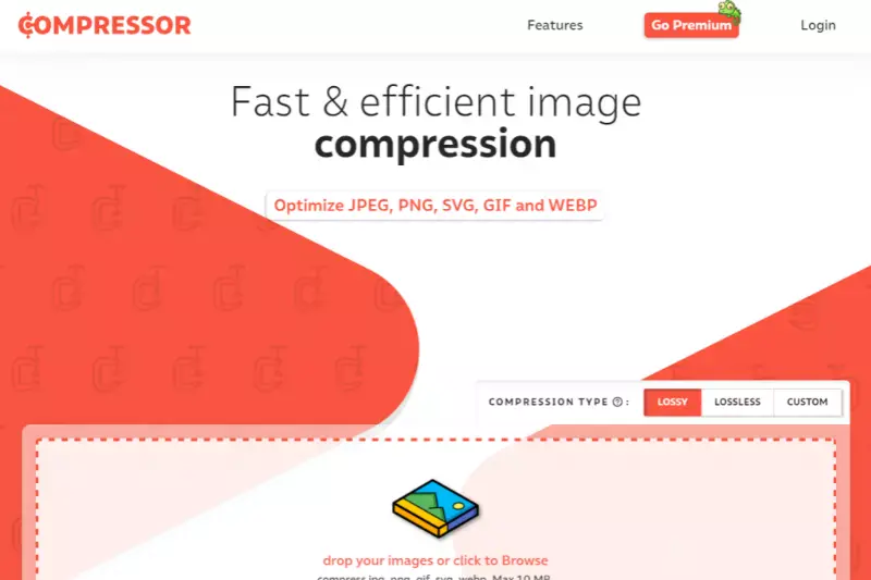 Home Page of Compressor.io