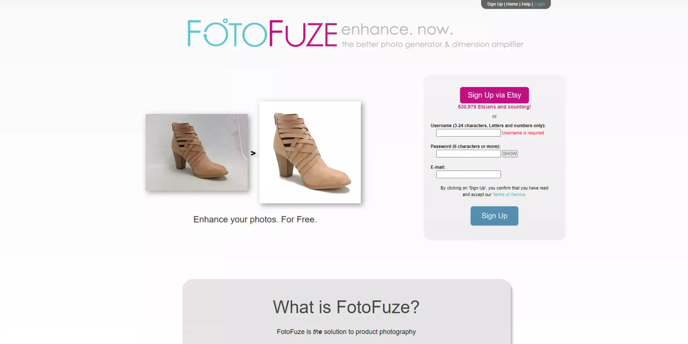 Home Page Of FotoFuze