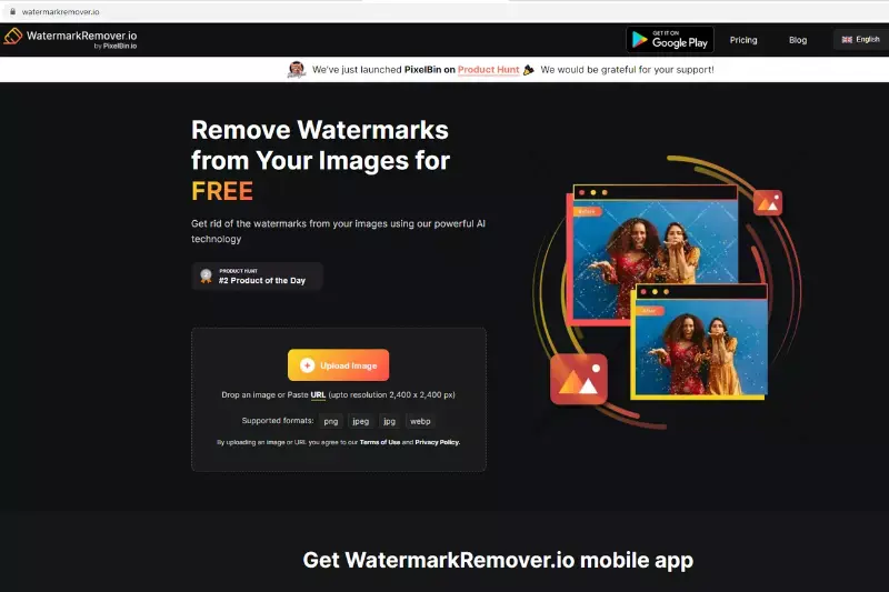 Home Page of watermarkremoverio