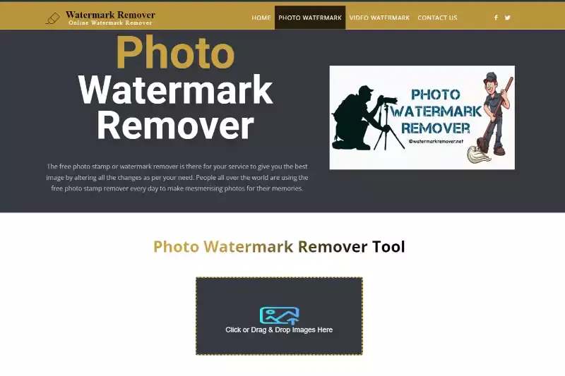 Home Page of WatermarkRemover.net