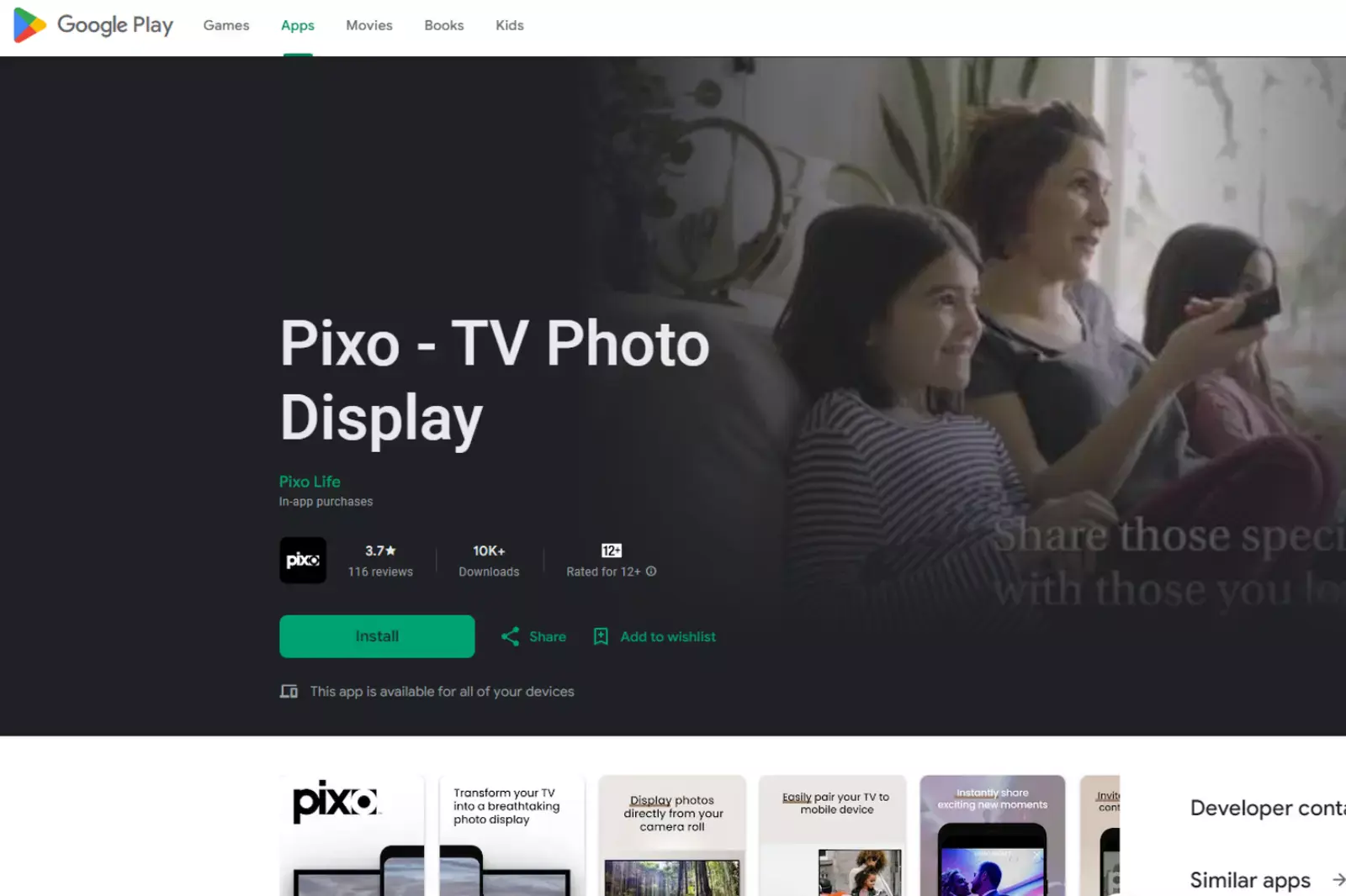 Home Page of Pixocc Apps