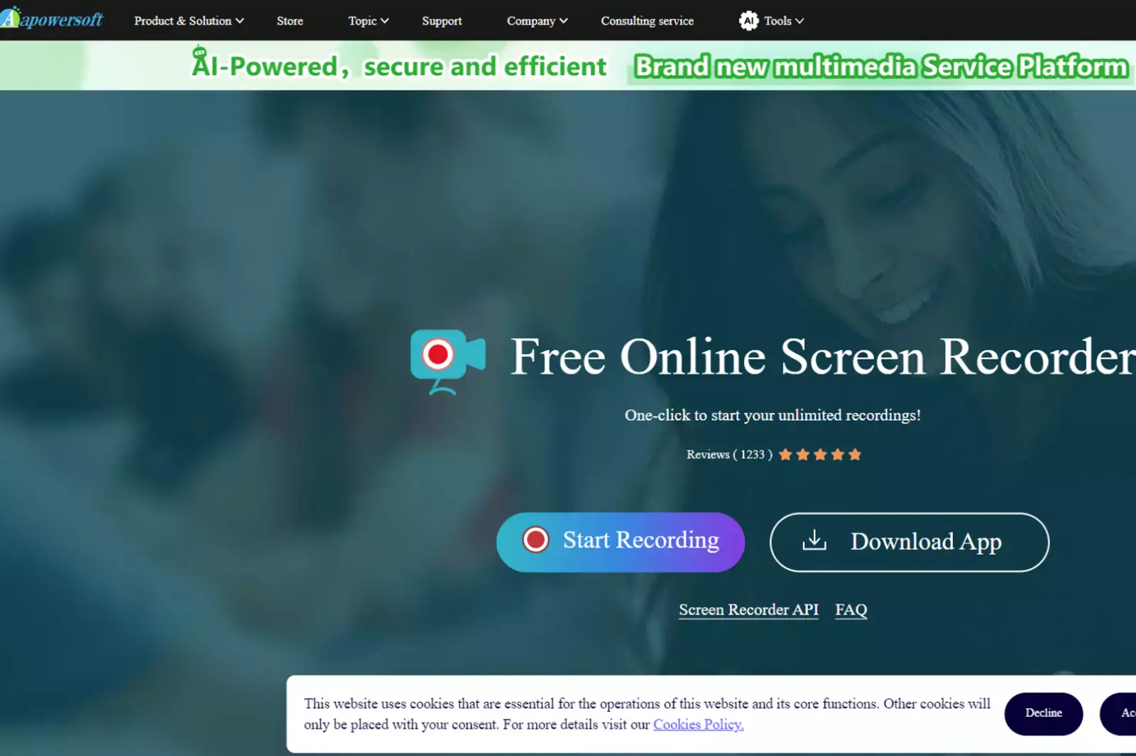 Home Page of Apowersoft Online Watermark Remover: 