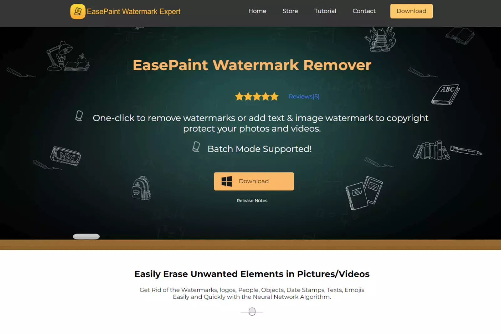 Home Page of EasePaint Watermark Remover