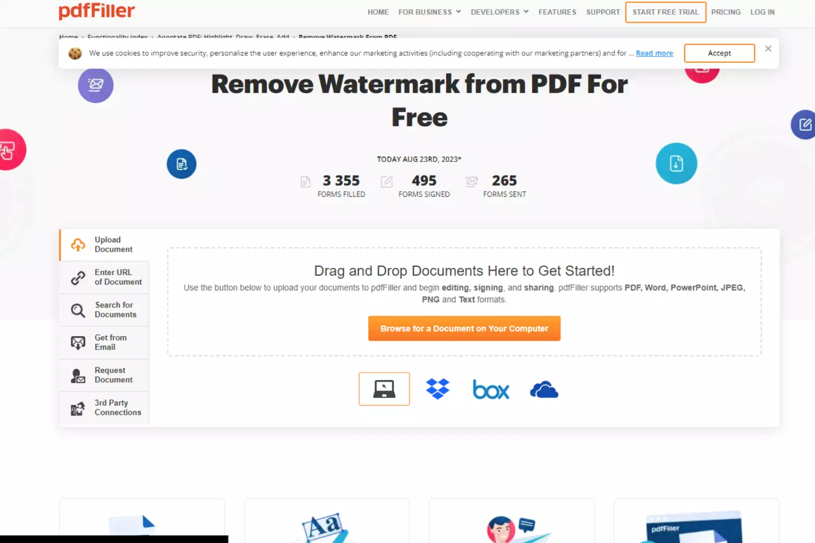 PDF filler Watermark remover