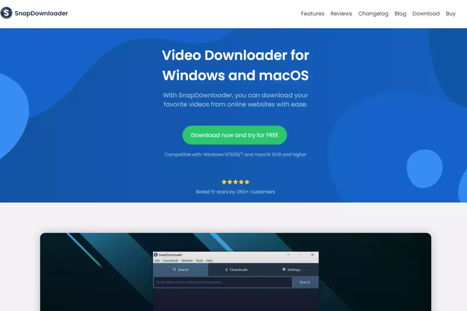 Home Page of SnapDownloader