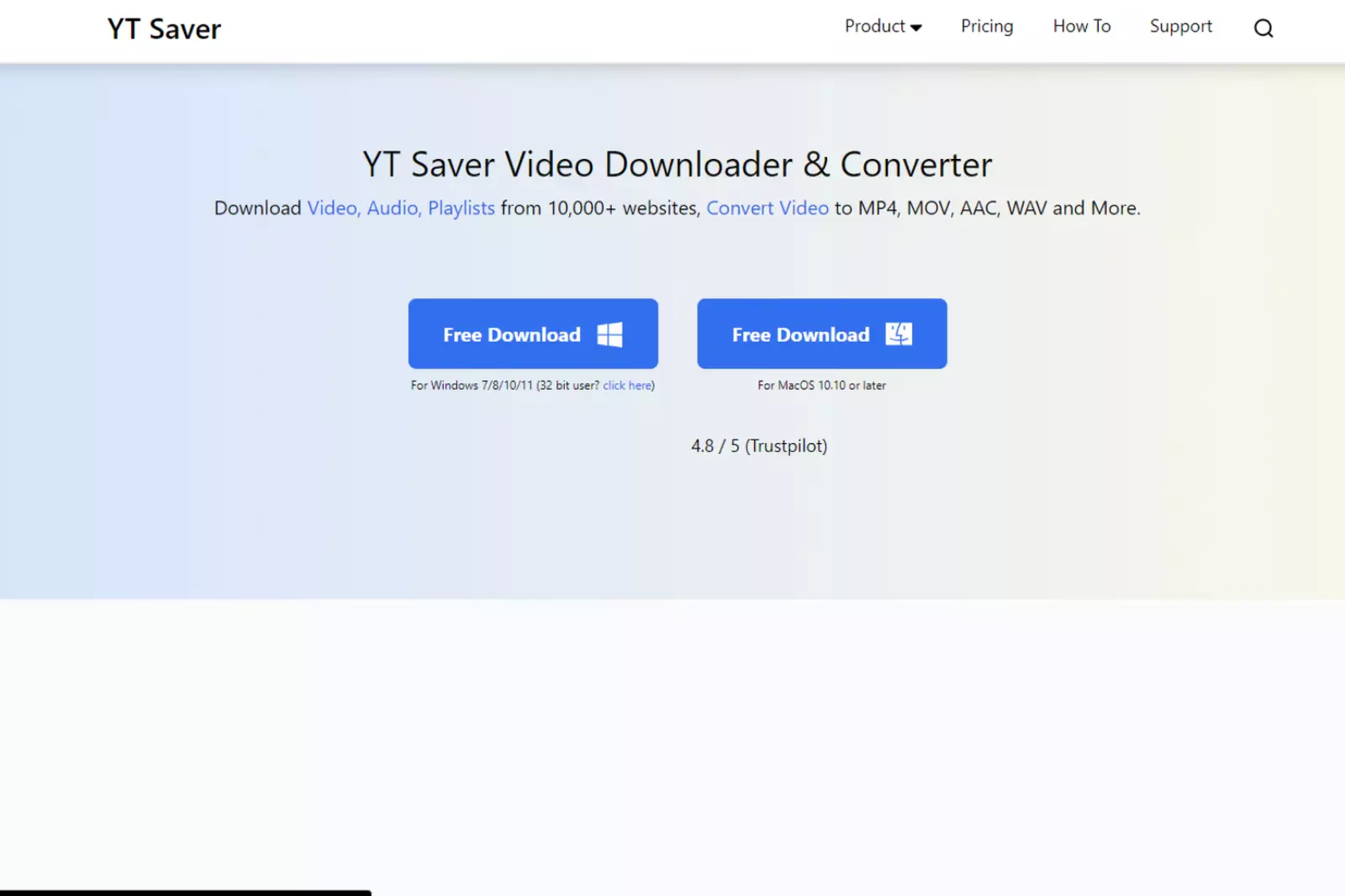 Home Page of YT Saver