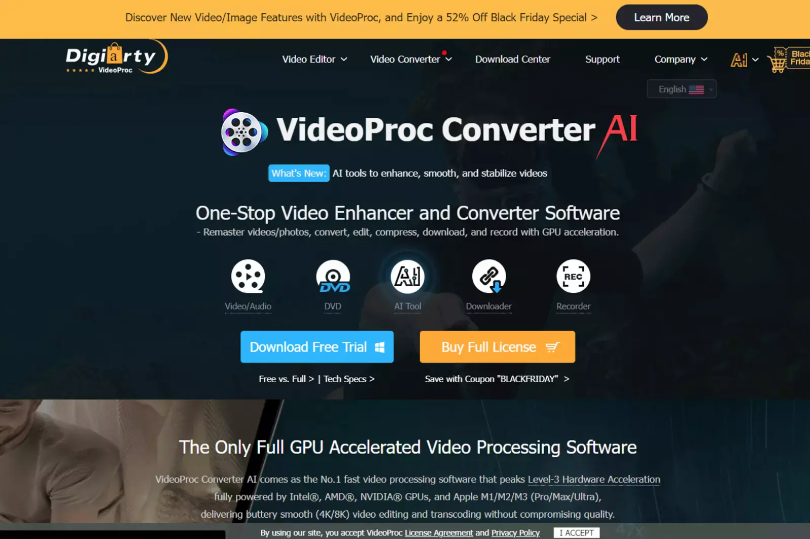 Home Page of VideoProc