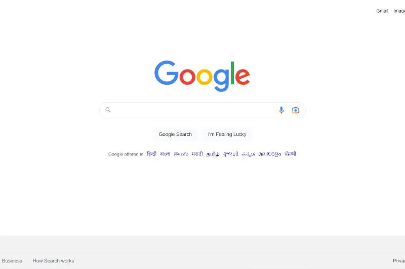 Home Page of Google