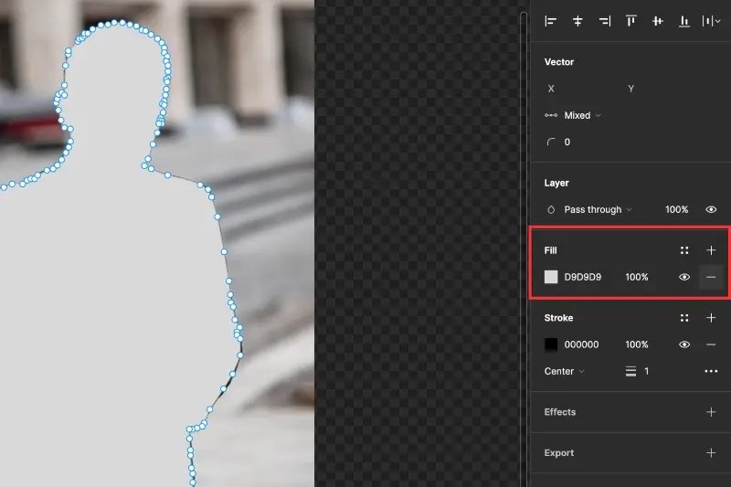 4th Step to Select the foreground layer