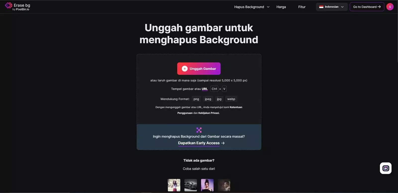 Pesan akan muncul di layar yang berbunyi, "Mengunggah gambar, harap tunggu..."