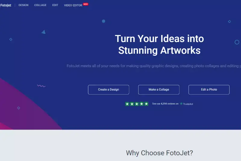 Home page of FotoJet