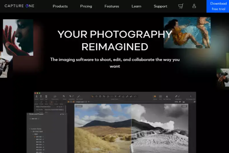 Home Page of Capture One