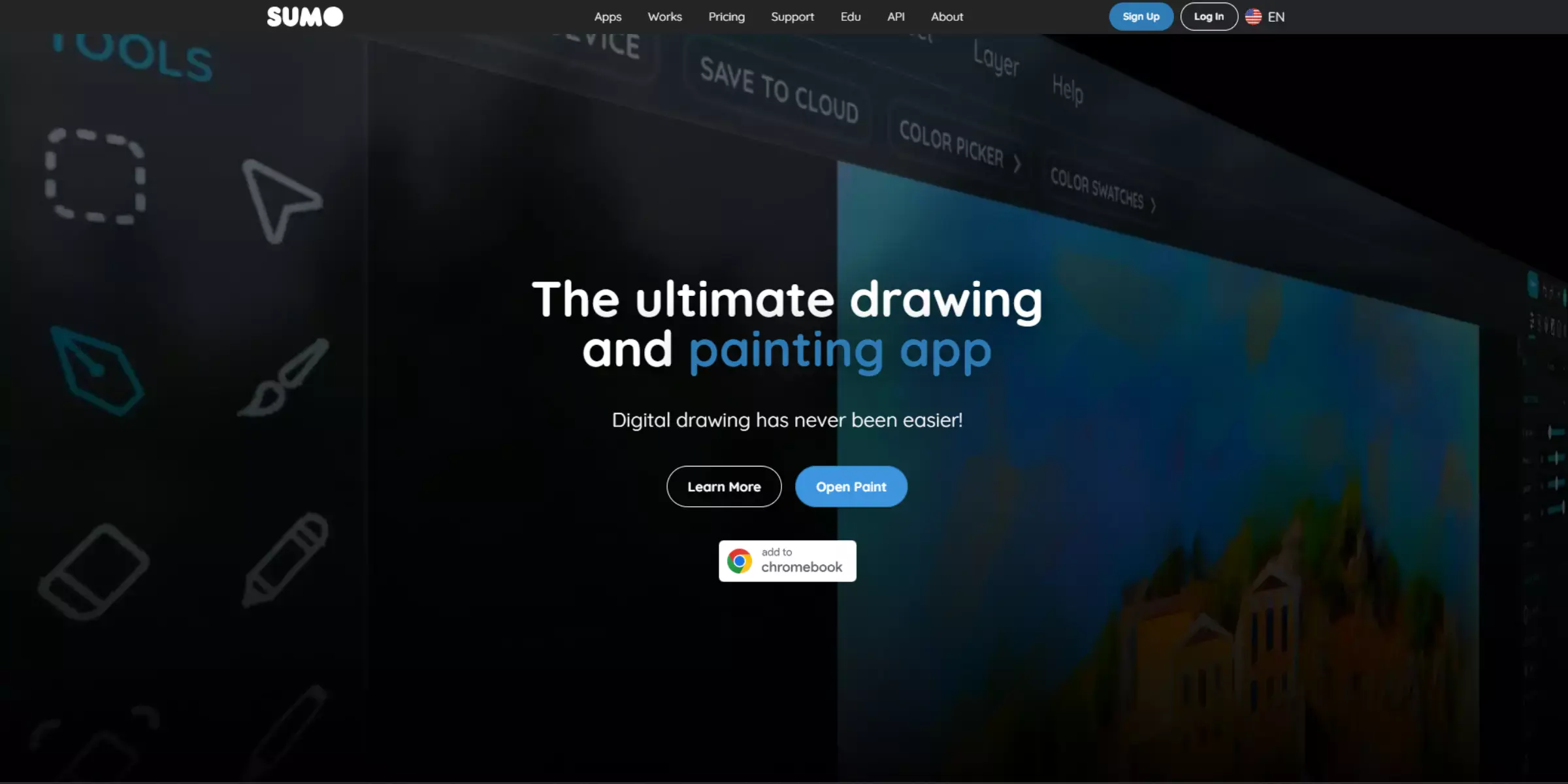 Home page of Sumopaint