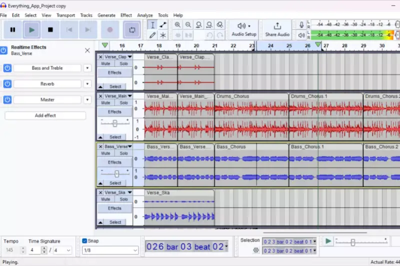 Home page of Audacity