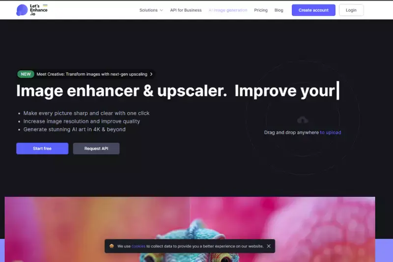 Home Page of Lets Enhance