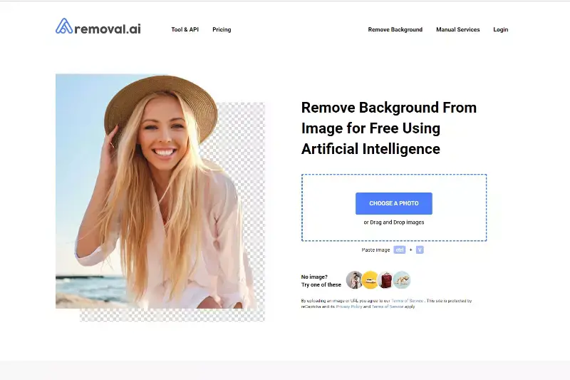 Home Page of Removal.ai