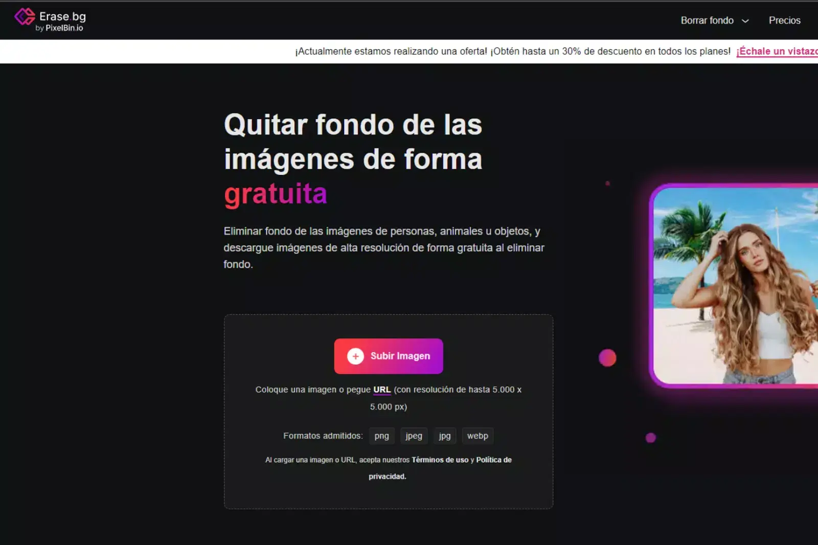 Descarga la aplicación Erase.bg para tus dispositivos Android/iOS. También puedes acceder a su sitio web oficial escribiendo “Erase.bg” en el navegador web.