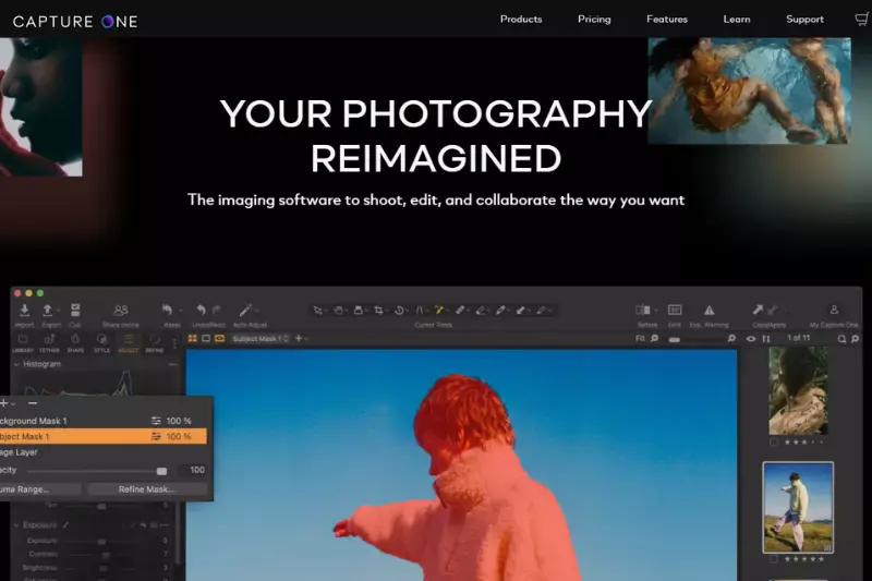 Home page of Capture One