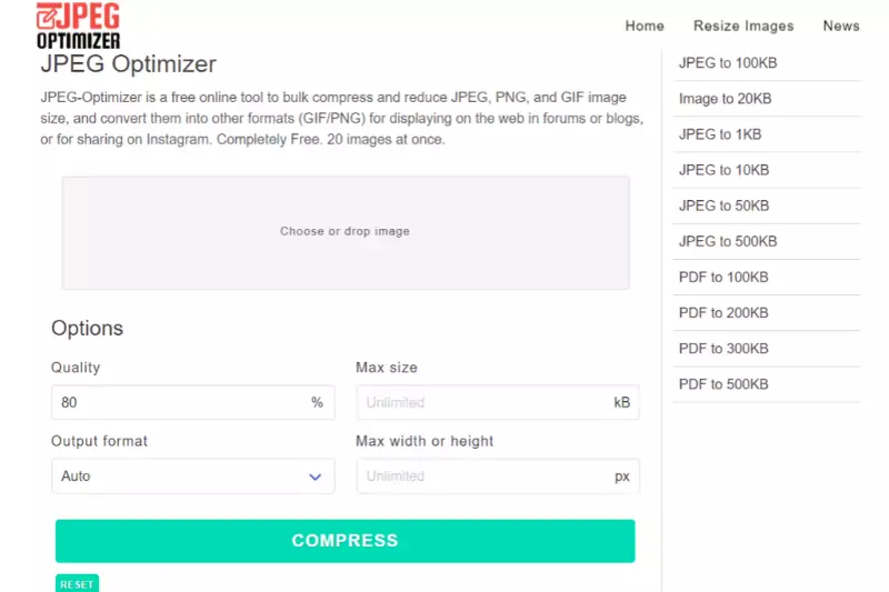 Home Page of JPEG-Optimizer