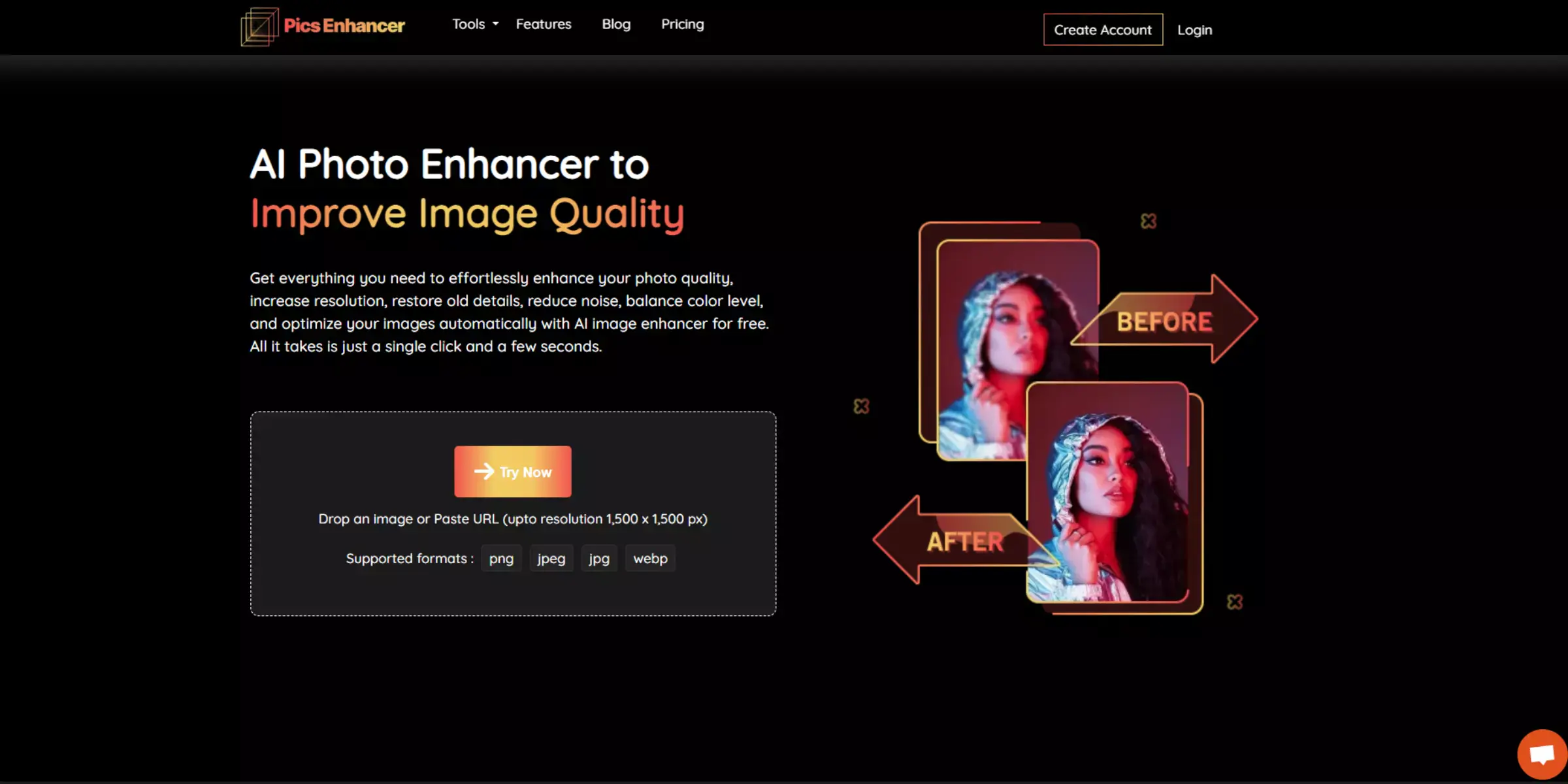 Home Page Of Pics Enhancer