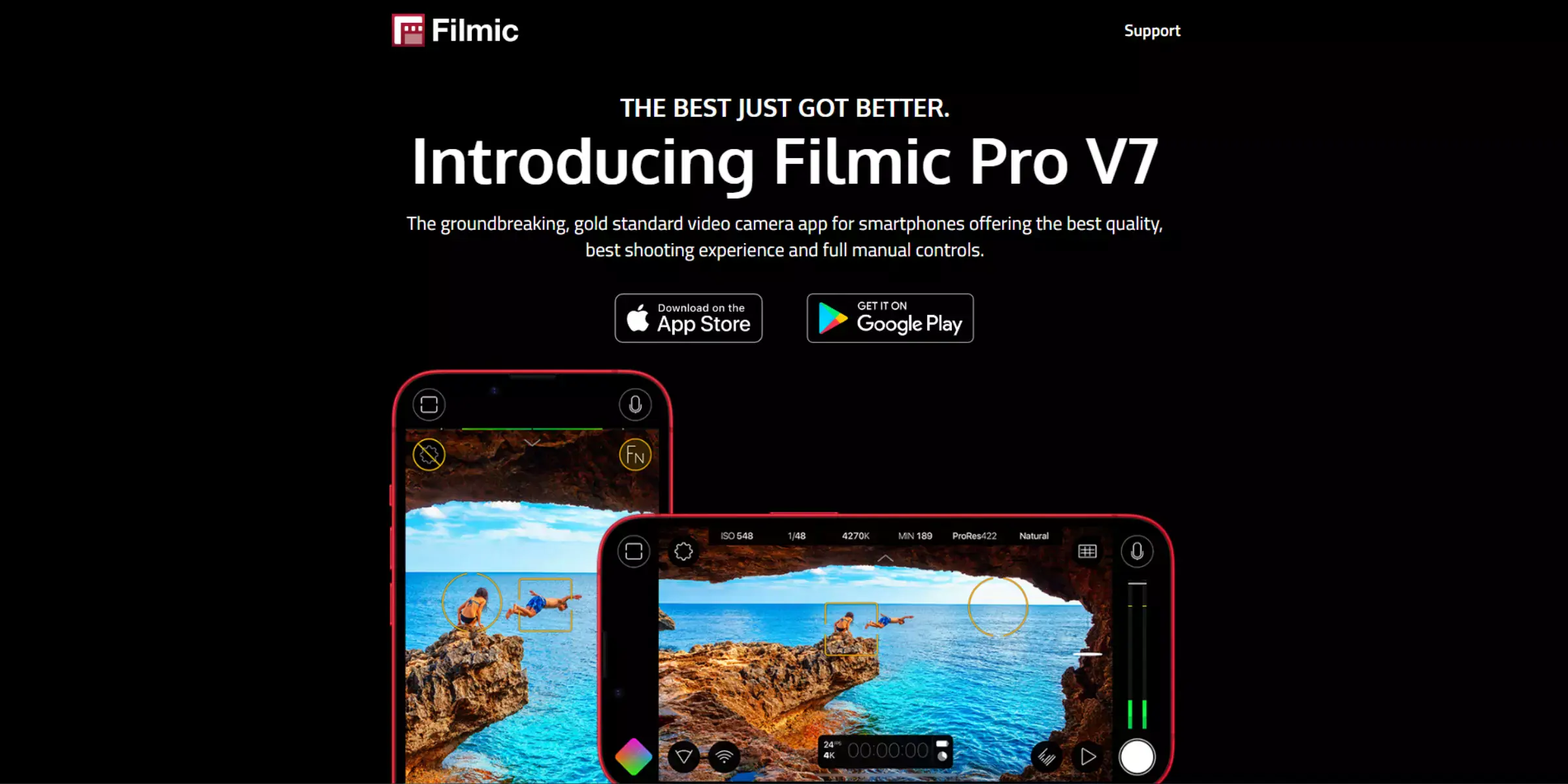 Home page of Filmic Pro