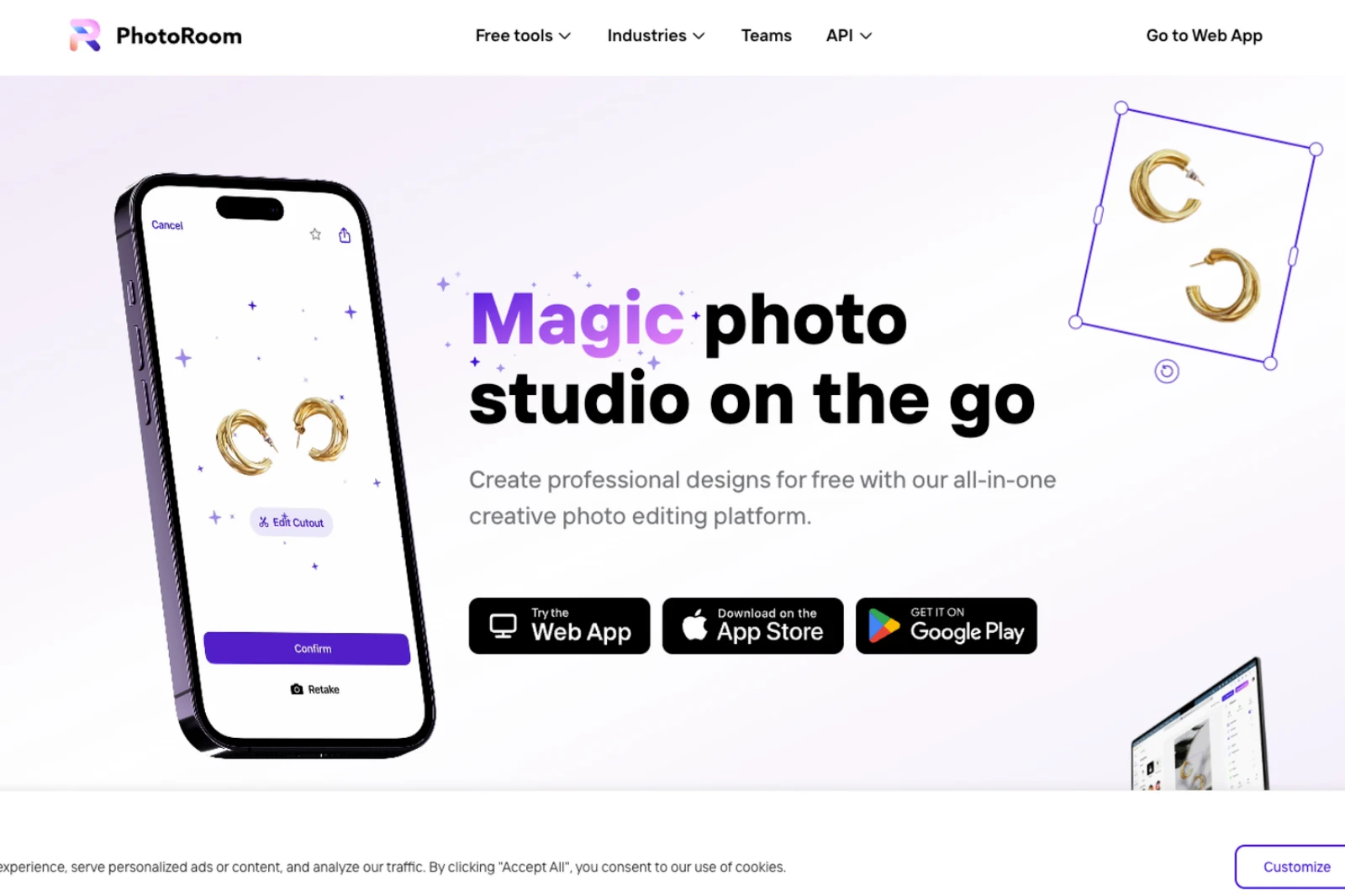 Home Page of PhotoRoom