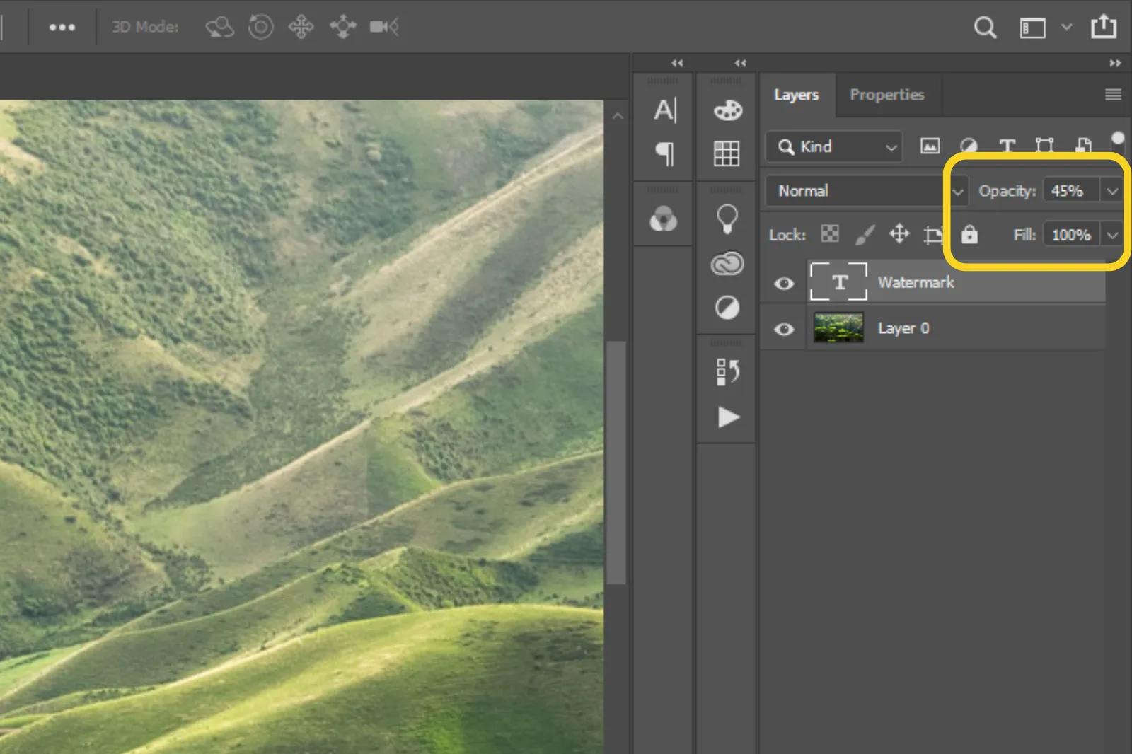 Reduce opacity