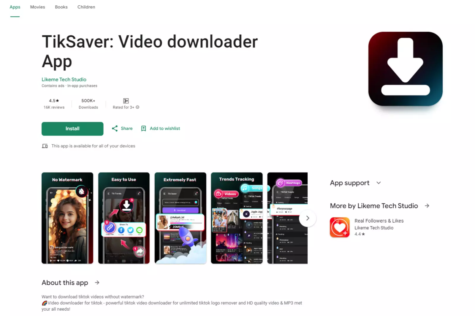 Home Page of TikSaver
