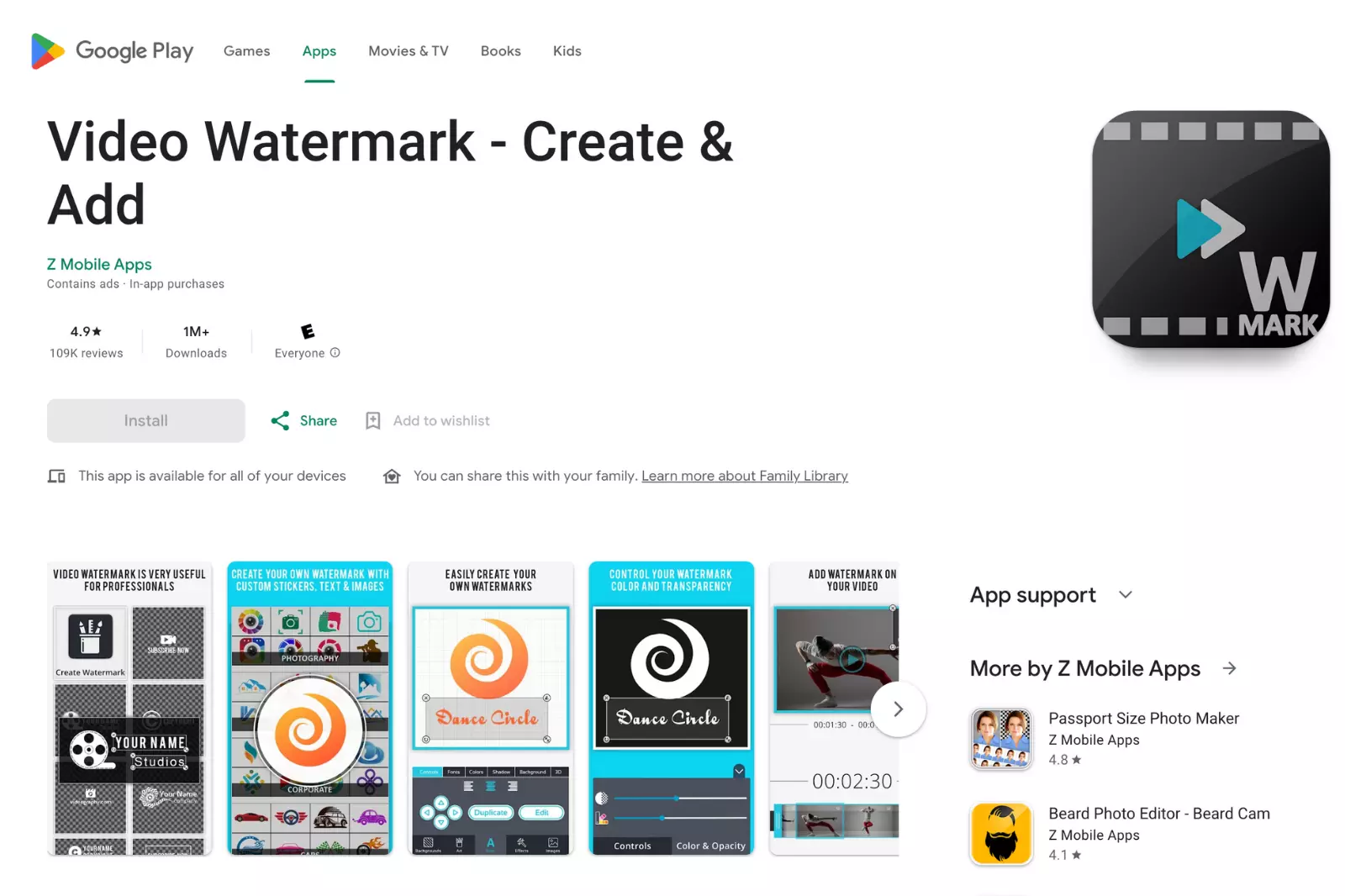 Home Page of Video Watermark