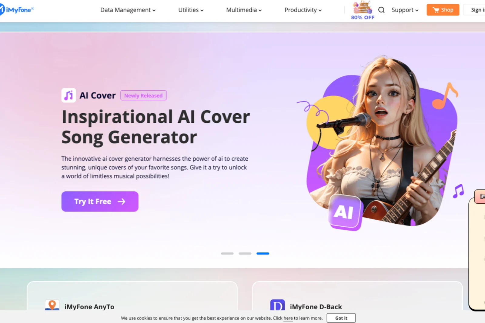 Home Page of iMyFone