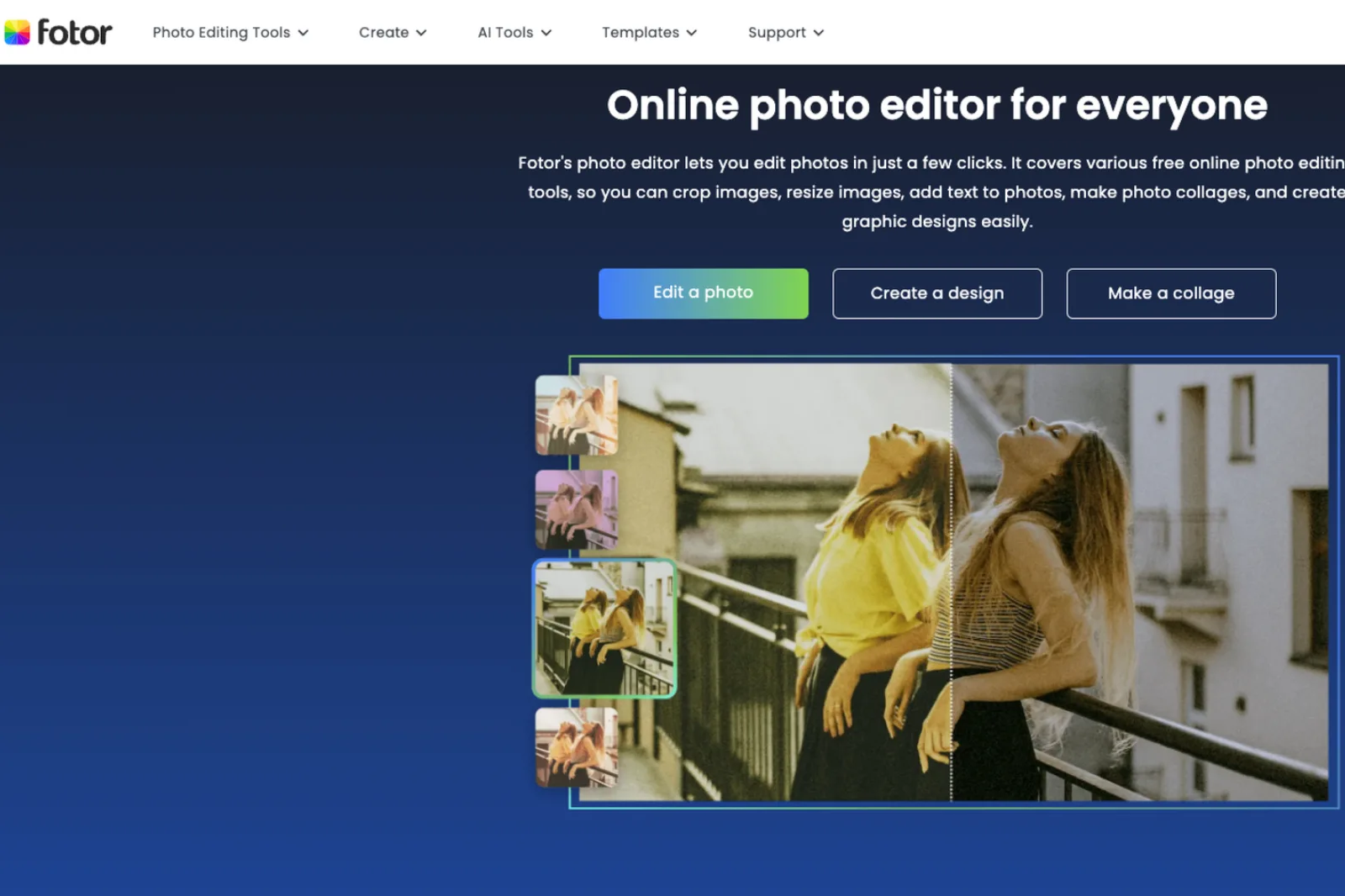 Home Page of Fotor Watermark Remmover