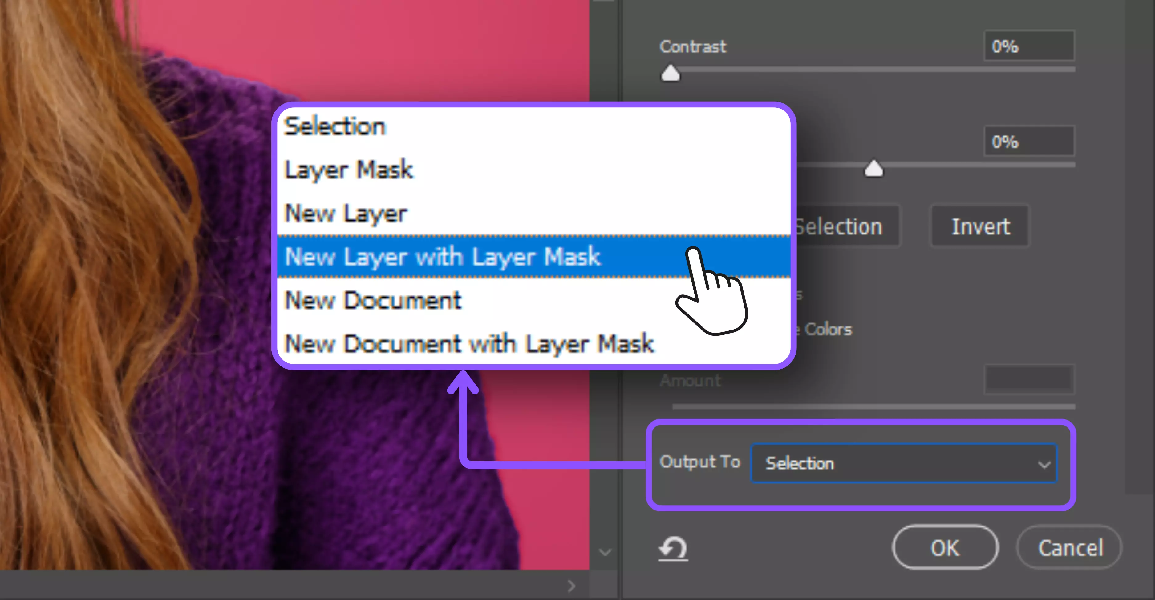 Output to Layer Mask for non-destructive editing