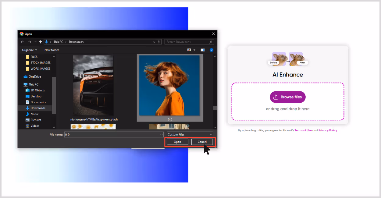 Upload an image