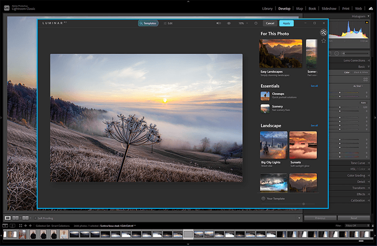 Home Page of Luminar AI