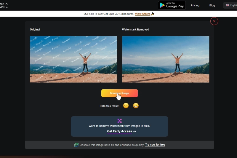 5th Step to download image without watermark