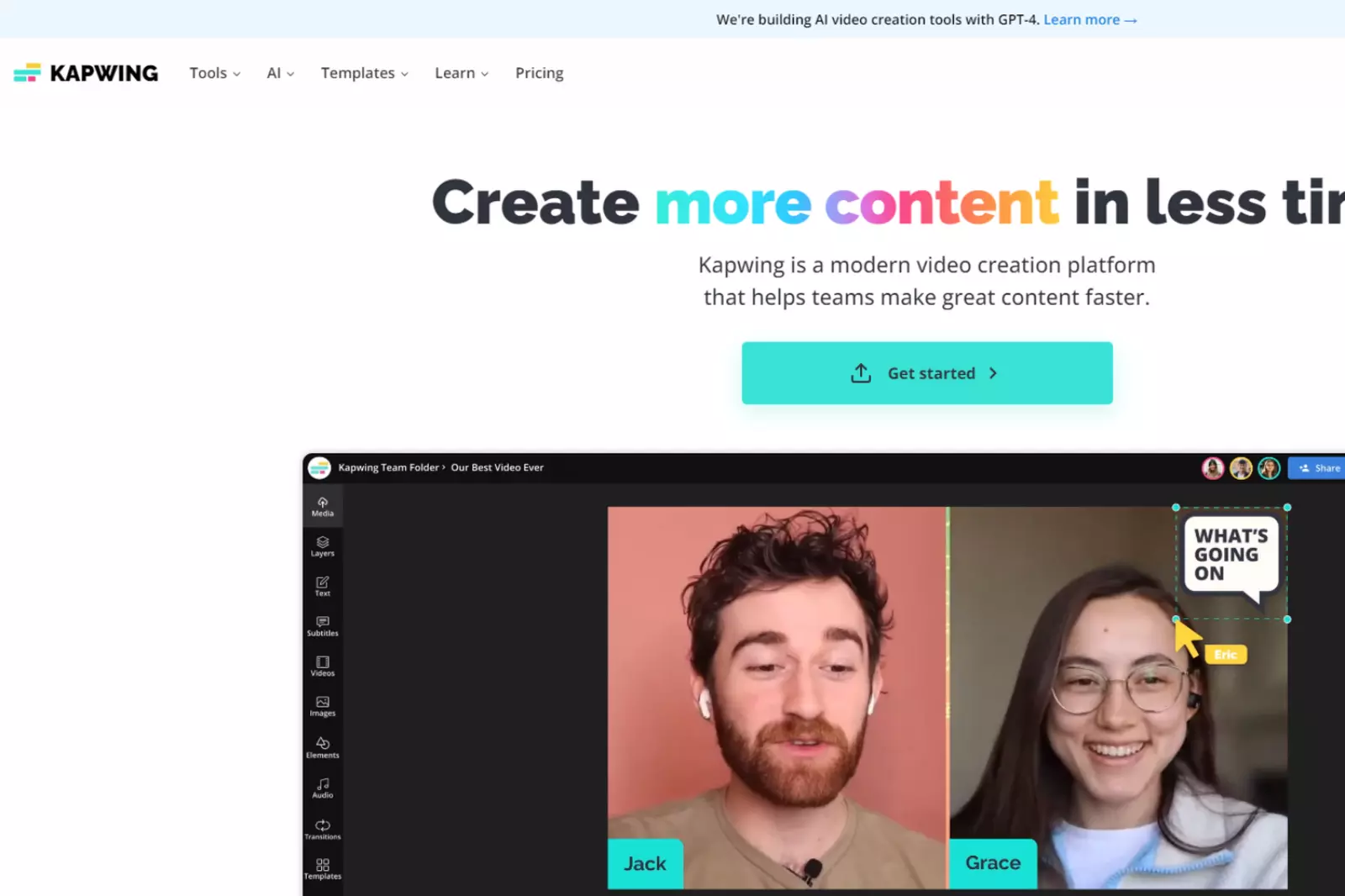 Home Page of Kapwing