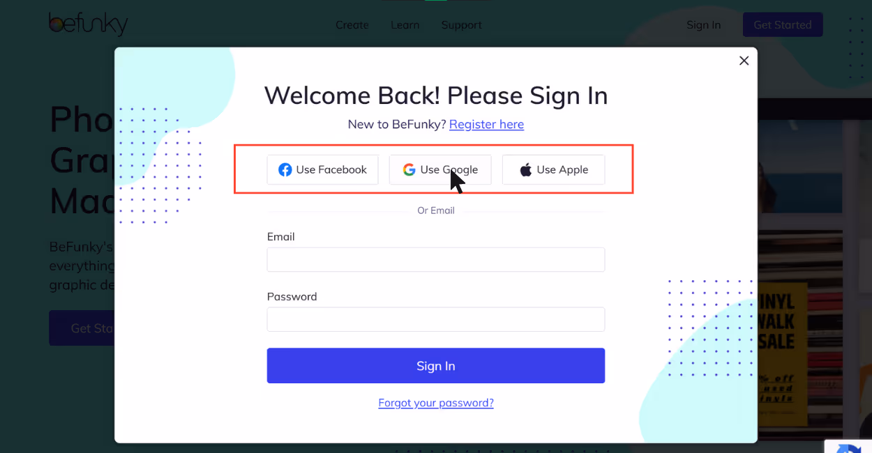 Signing up for your account