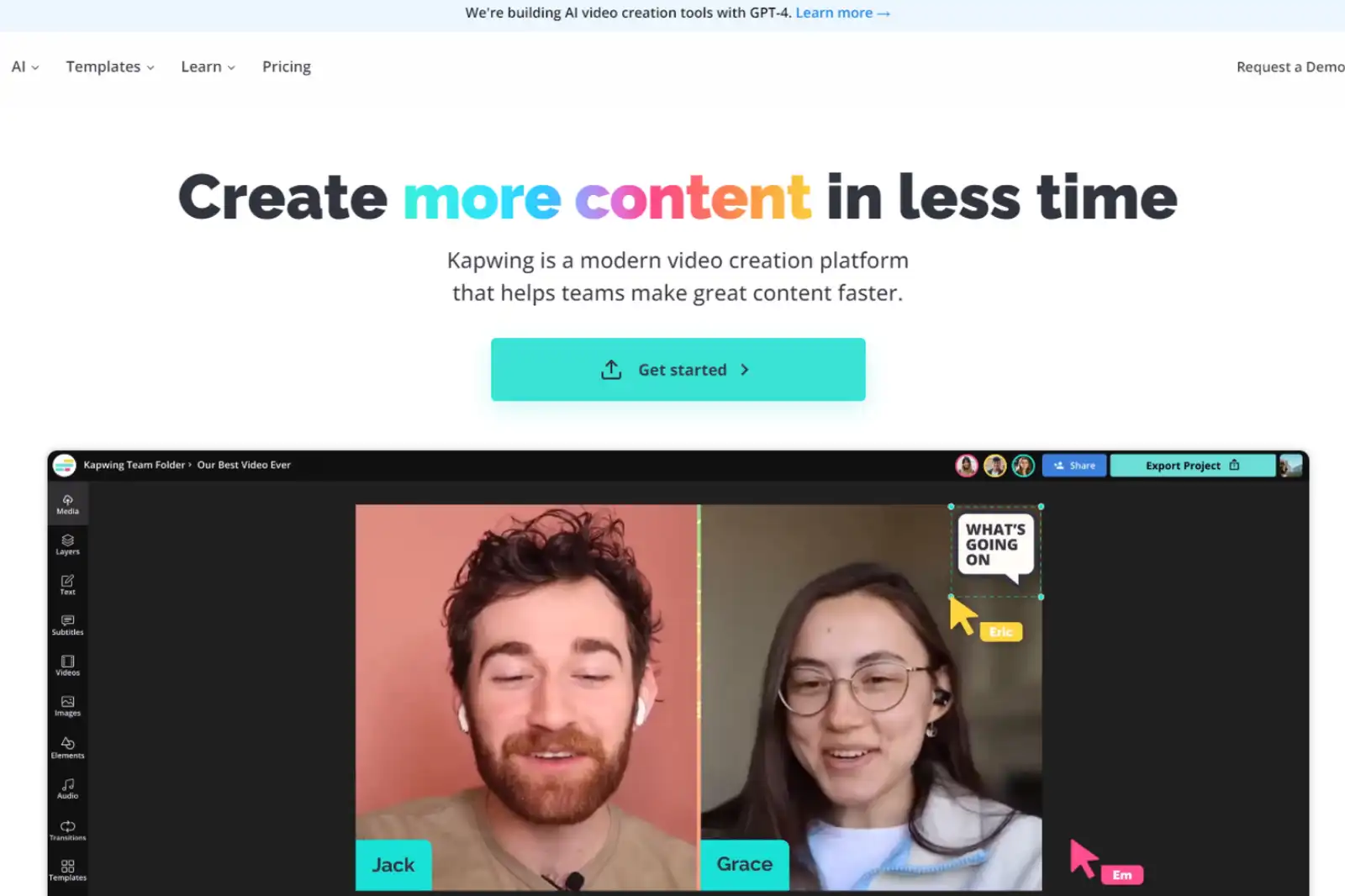 Home Page of Kapwing