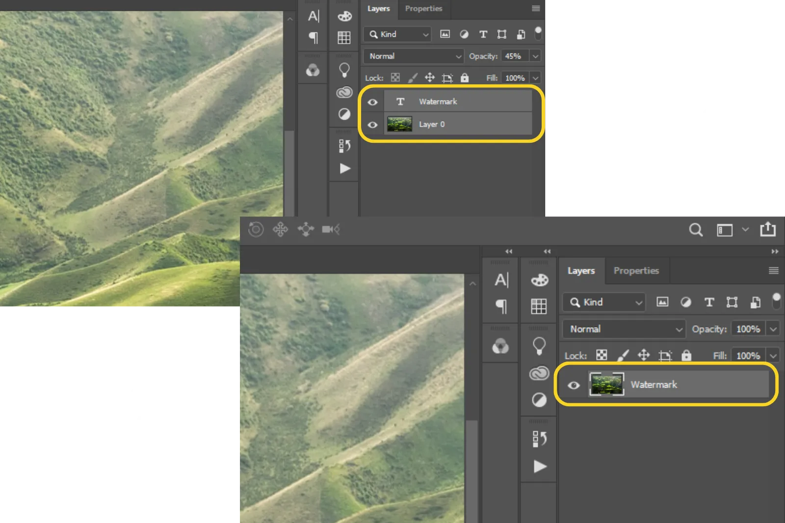 Reduce opacity