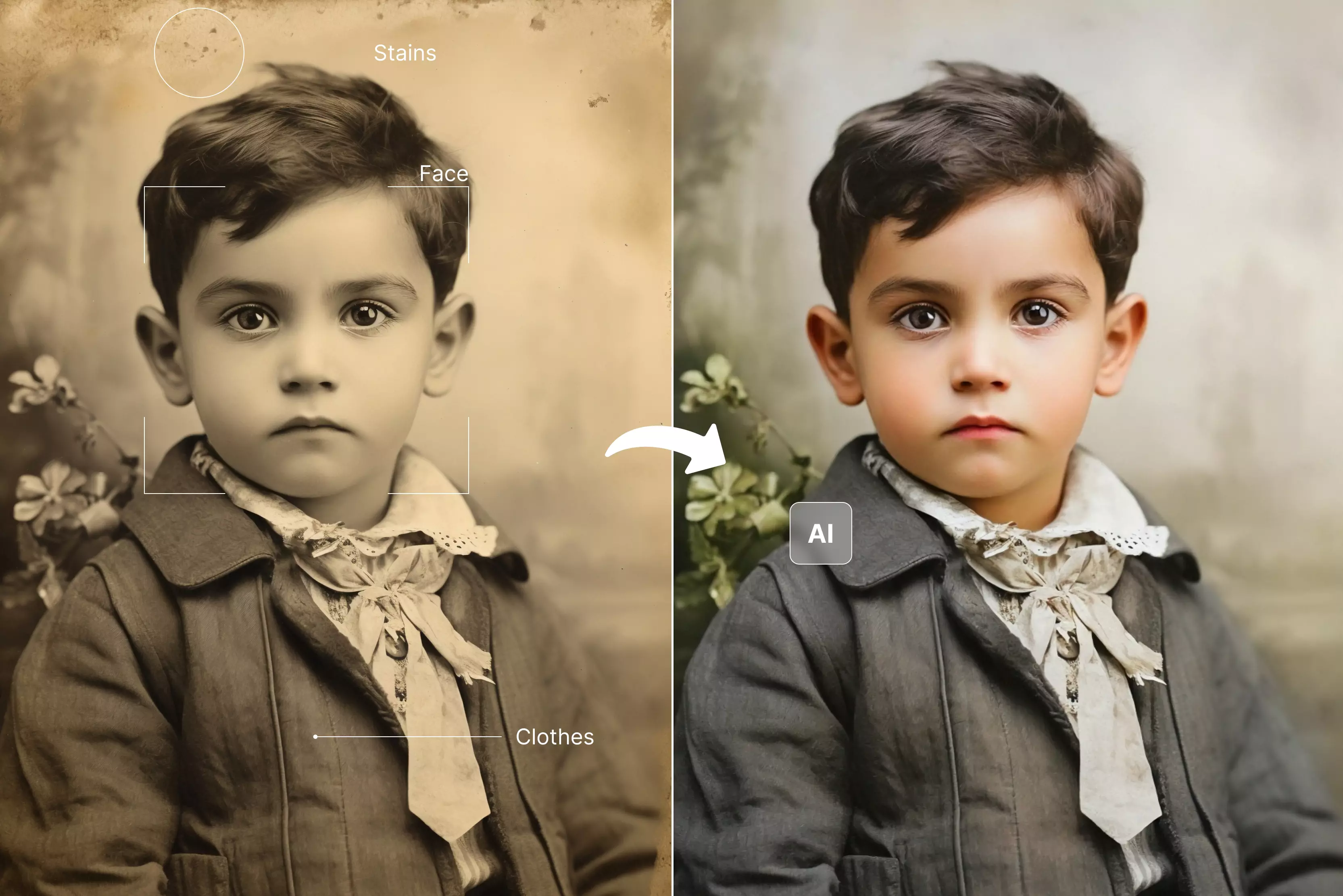 How to make AI understand old photo context for restoration