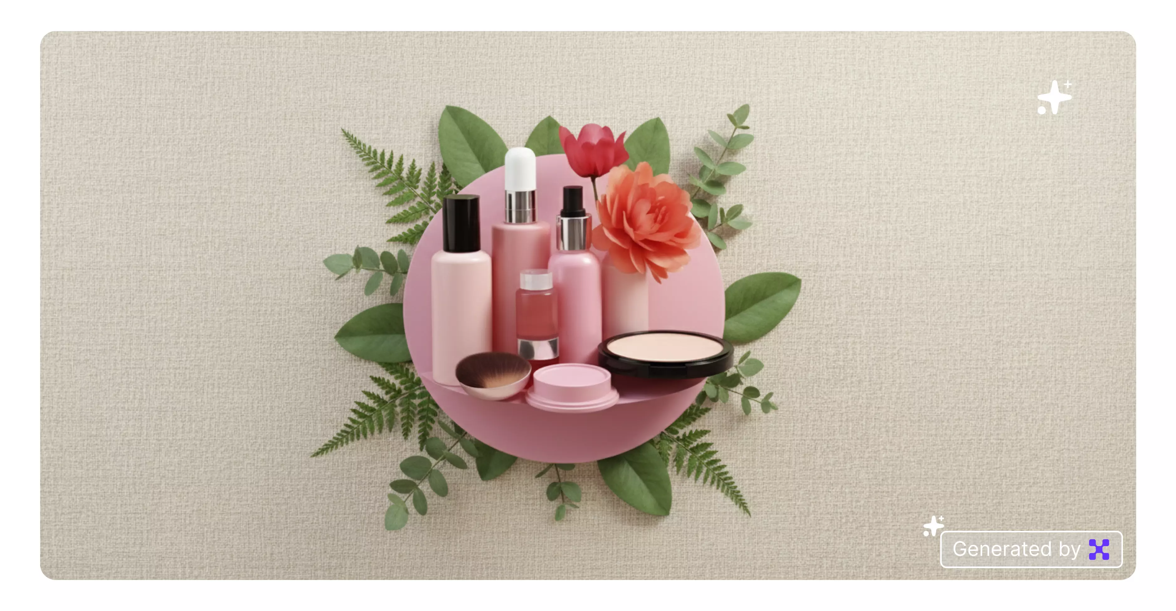 Botanical flat lay