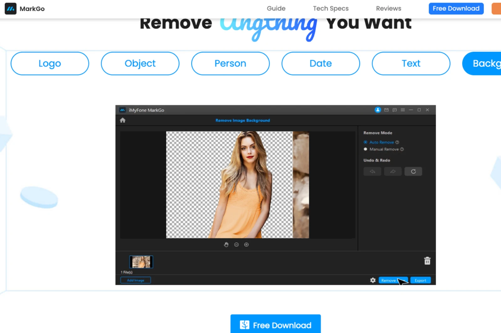 Home Page of iMyFone MarkGo