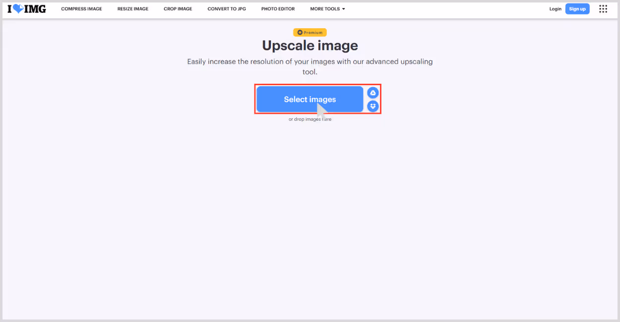 Select images on iLoveIMG