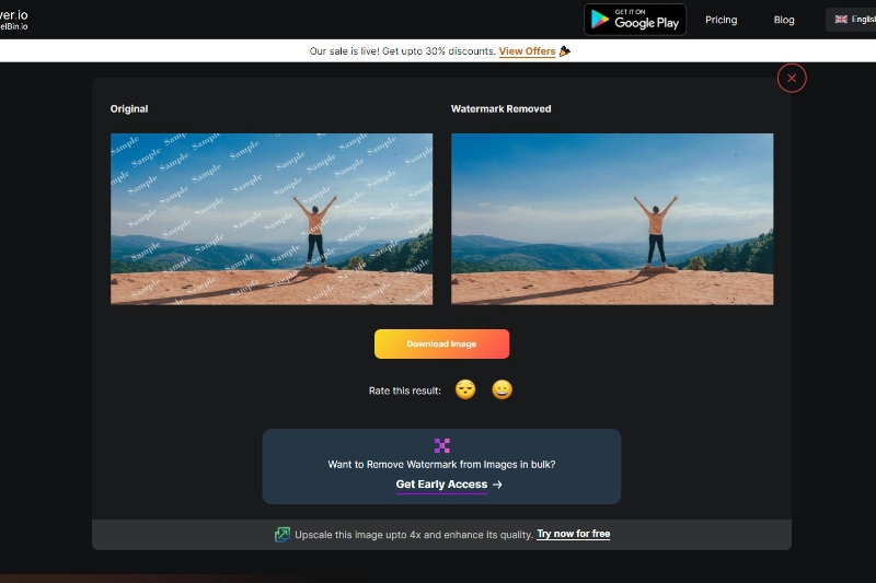 4th Step to remove watermark 