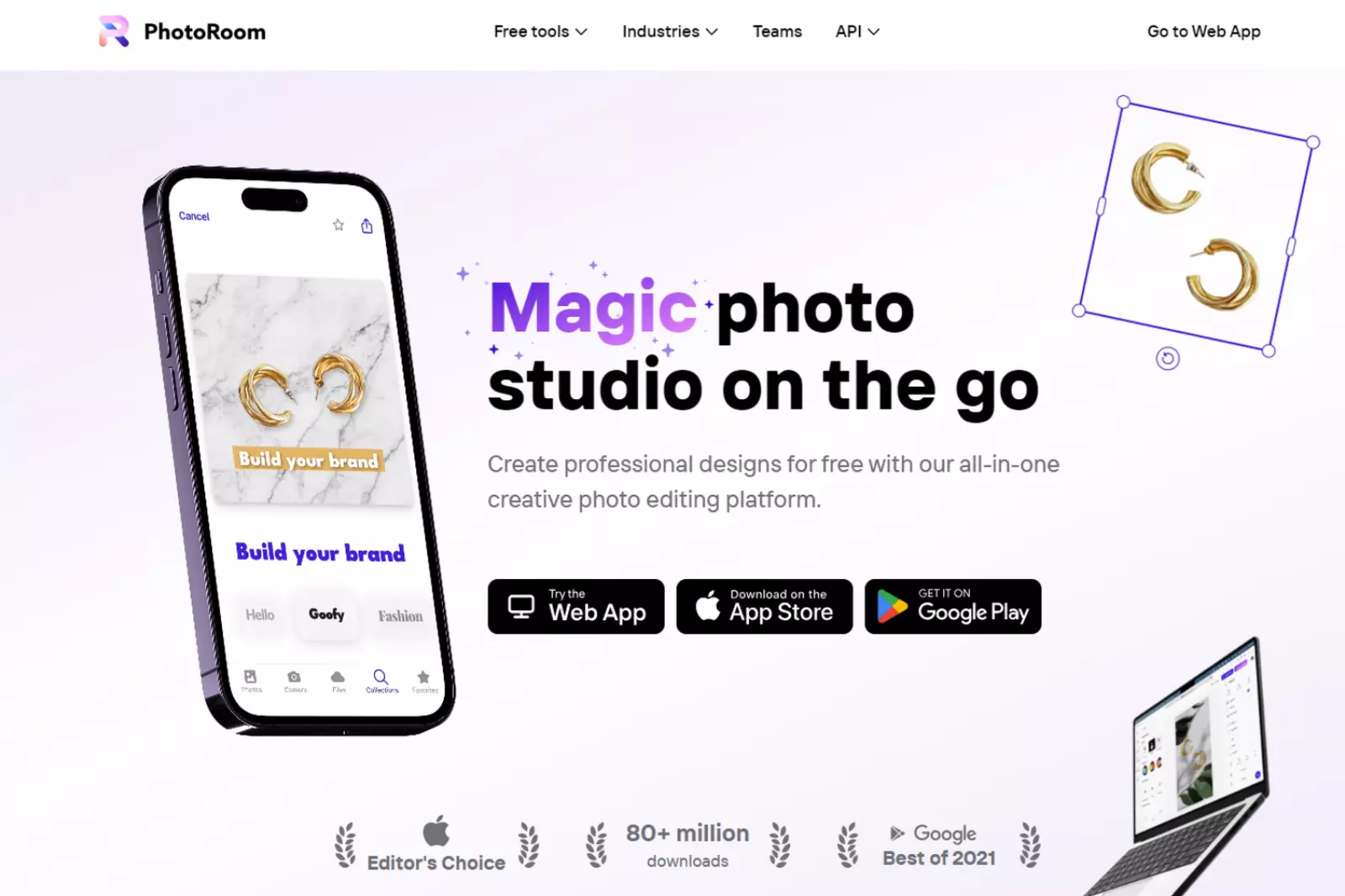 Home Page of Photoroom.com